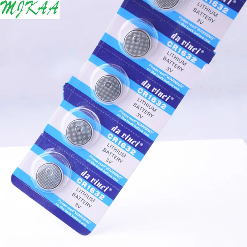 5pcs/pack CR1632 Button Batteries LM1632 BR1632 ECR1632 Cell Coin Lithium Battery 3V CR 1632 For Watch Electronic Toy Remote