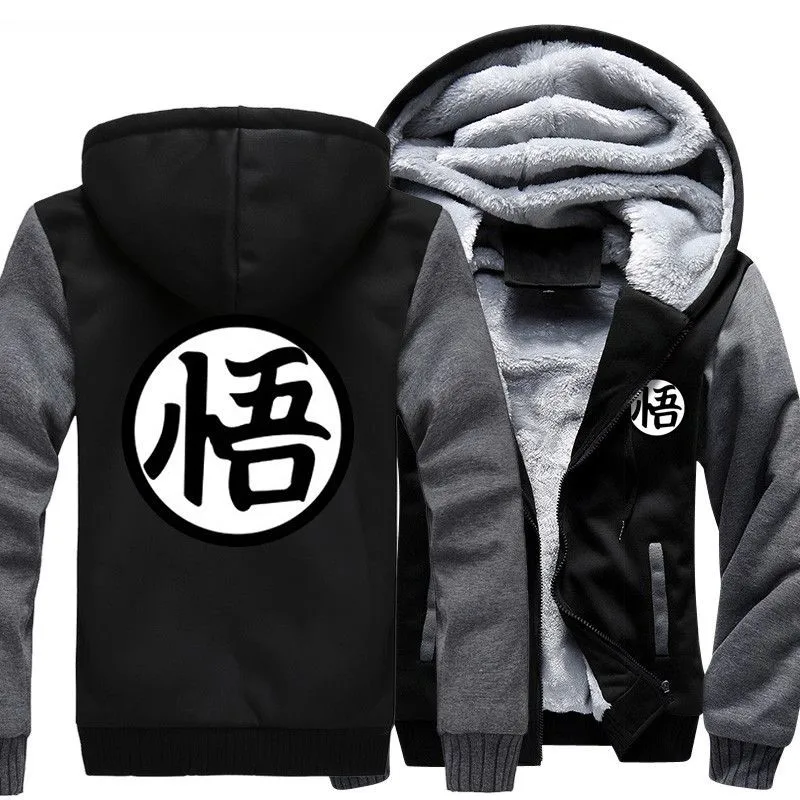 Autumn Winter Jackets Anime Sweatshirt Men Fashion Streetwear Fleece Hoody Men\'s Sportswear  Jacket