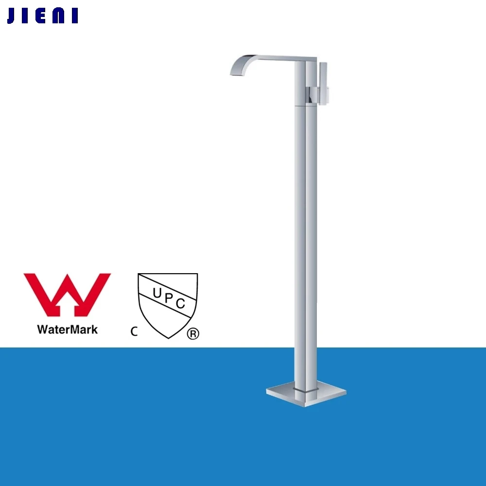 

WELS and CUPC Brass Chrome Bathtub Floor stand Faucet Free Standing tub filler Shower Faucets