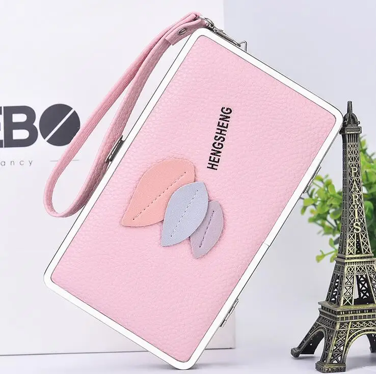 

New Sweet Long Solid Luxury Brand Women Wallets Fashion Hasp Leather Wallet Female Purse Clutch Money Women Wallet Carteras