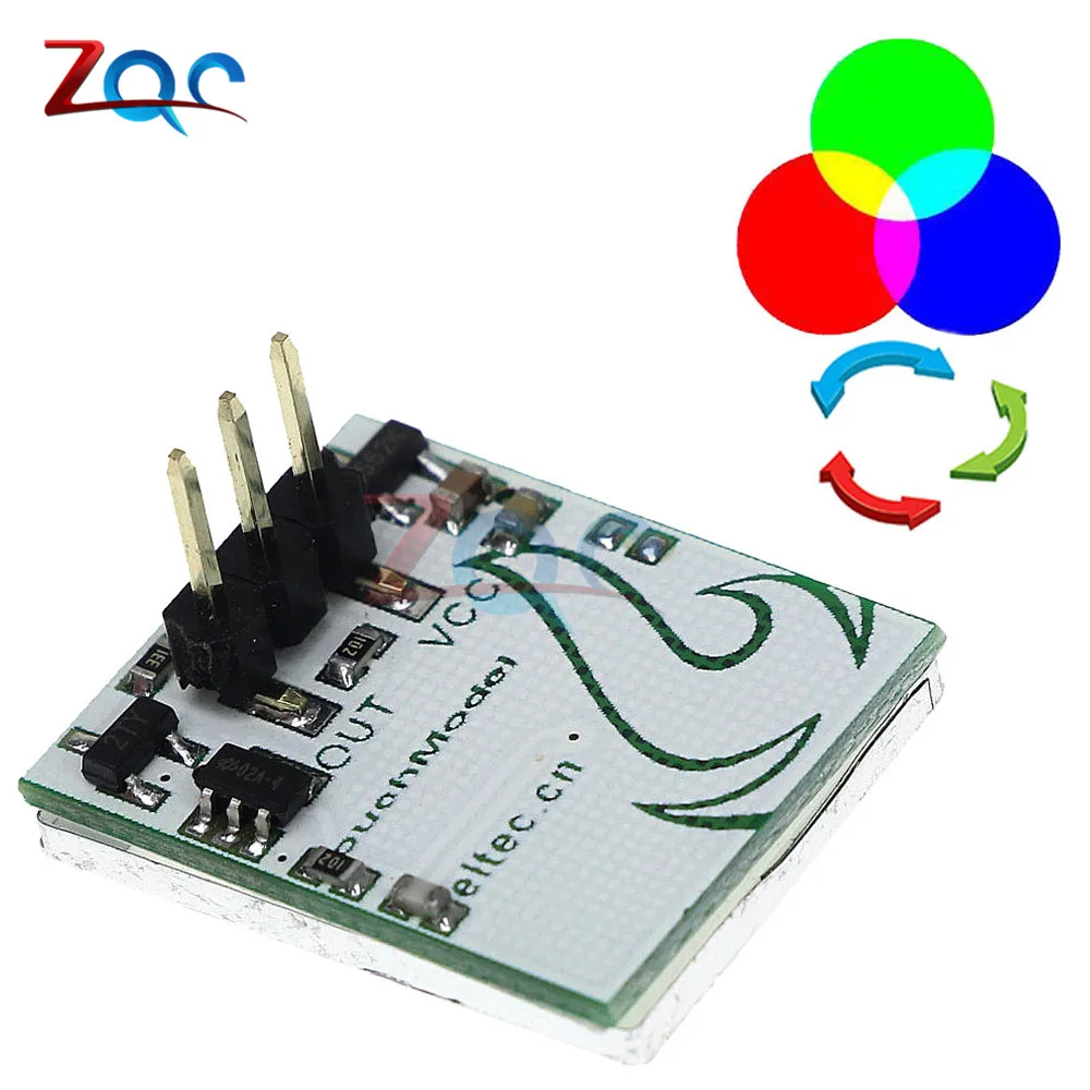 DC 3V 5V 6V Capacitive Touch Switch Button RGB LED Sensor Switch Module HTTM DIY Electronic Board Multi Color Anti-interference