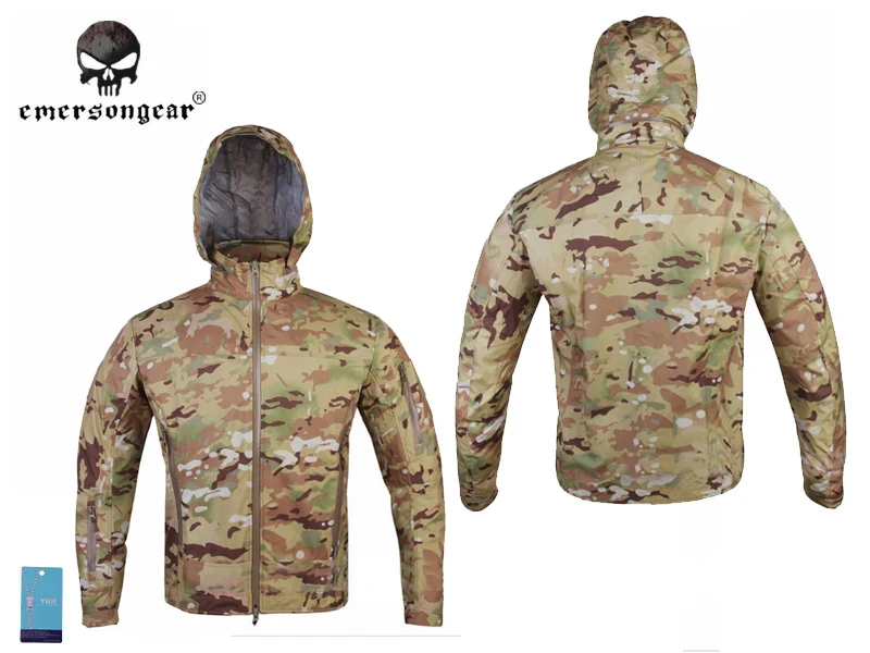 EMERSON-Outdoor Light Tactical Soft Shell Jacket, Hooded Jacket, Breathable and Perspiration, EM6873