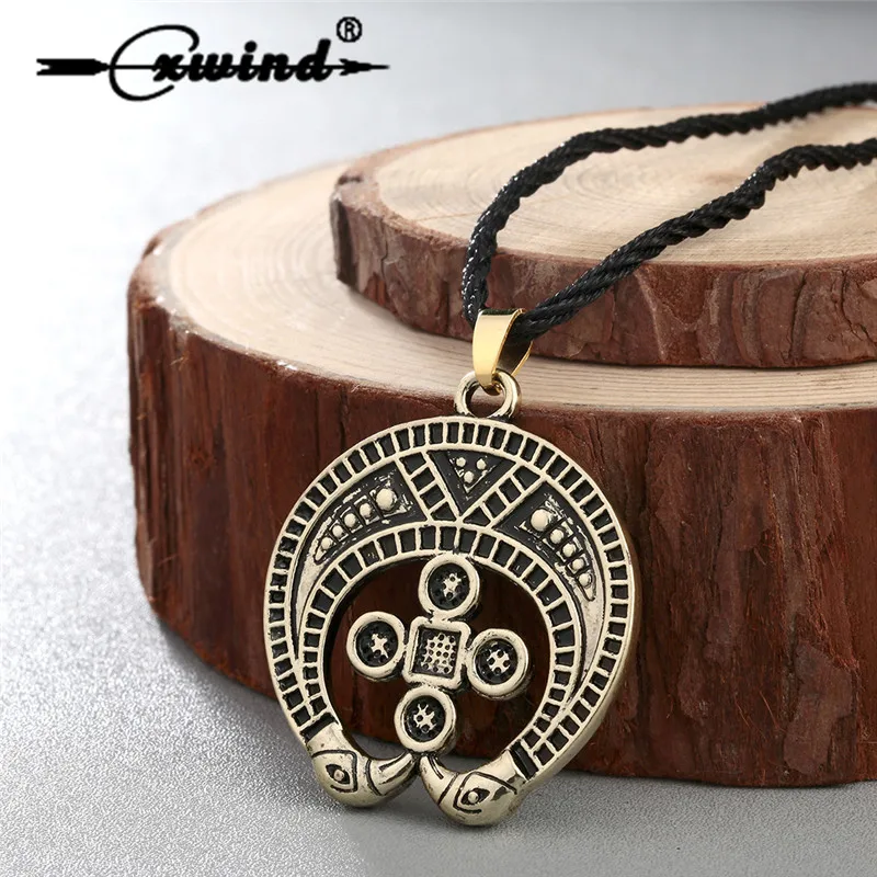 Cxwind Slavic Charm Raven Pendant Necklace Lunnitsa Antique Jewelry Fashion Men Pagan Amulet Charm Ckoker Pendant Collier