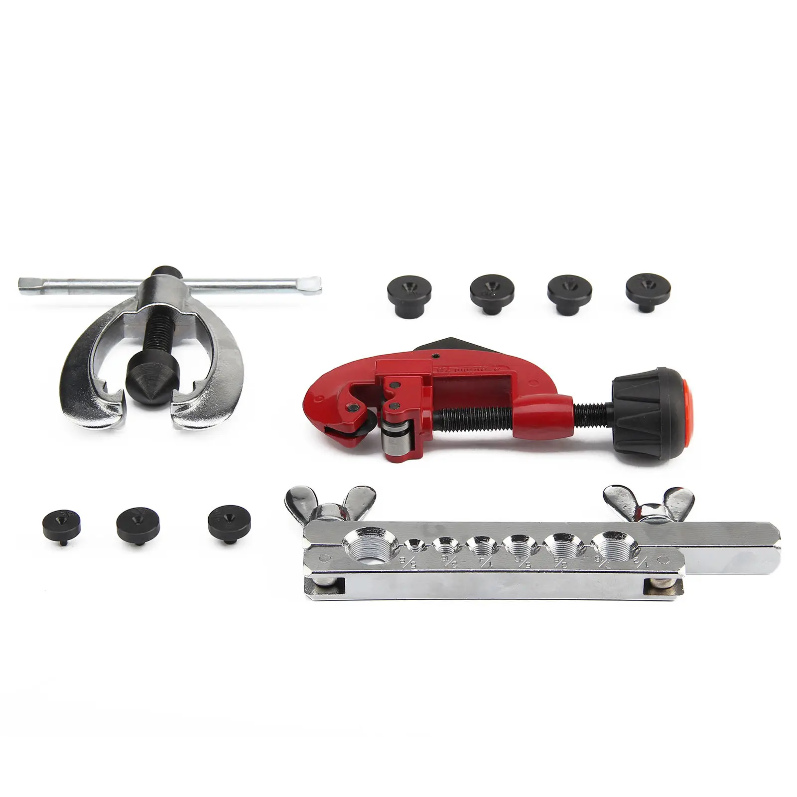 Brake Pipe Repair Tool Set com armazenamento, queima Tool Kit, Tube Cutter, 10 Metric