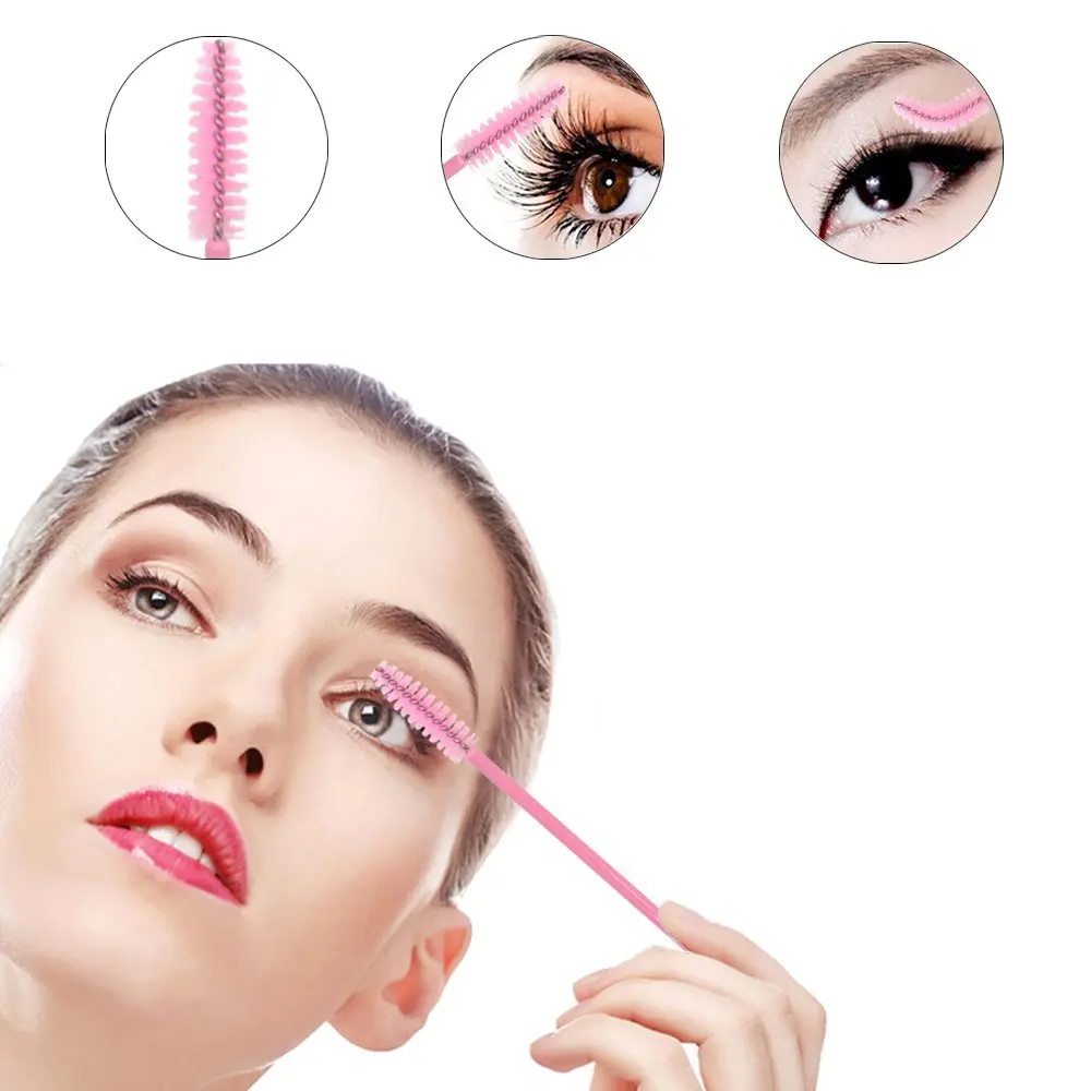 1000PCS แปรงขนตาแปรงแต่งหน้ามาสคาร่าแบบใช้แล้วทิ้ง Applicator Spoolers Eye Lashes เครื่องสําอางค์แปรงแต่งหน้าเครื่องมือ