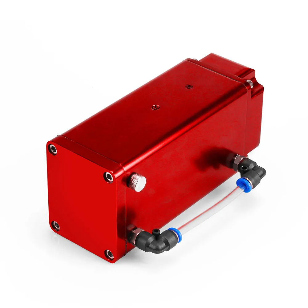 RASTP-Square 0.75L Universal Aluminum Racing Oil Catch Tank Can Engine Reservoir Tank / Oil Tank With Hose Indicator RS-OCC018