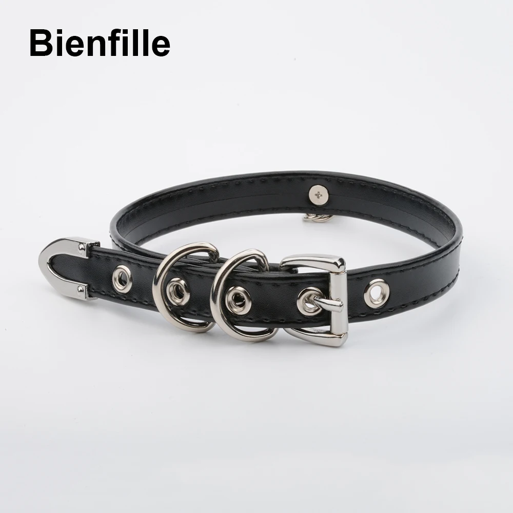 Wholesale Sexy Gothic Handmade Punk Choker Necklace Trend Cat Bell Harajuku Leather Collar Belt Necklace With Bells Club Jewelry