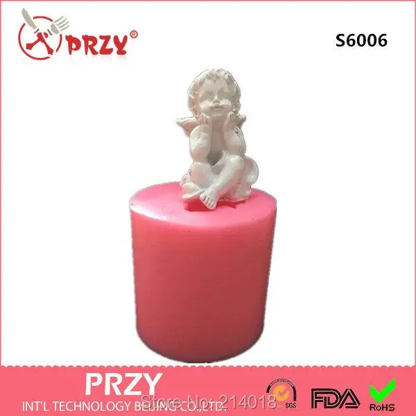 

3D Silicone Mold Soap Mold Cupid Angel Candle Molds Molds PRZY Hands on Face Handmade Diy for Cake Decorations S6006 Aroma Stone