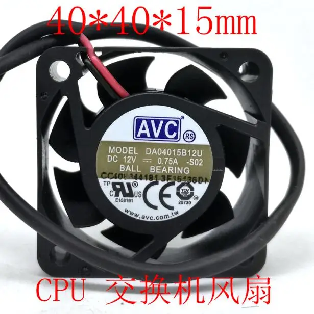 

DA04015B12U 12V 0.75 A 4015 Two-wire Computer CPU Power Box Switch High Volume Fan