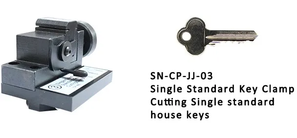 

Newest Sec E9 Single-sided Standard Key Clamps For Cutting Signle Standard House Keys