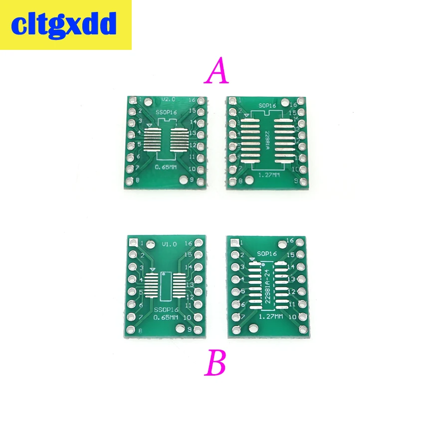 Cltgxdd 10 pz SOP16 SSOP16 TSSOP16 a DIP16 0.65/1.27mm adattatore IC Kit fai da te modulo scheda PCB elettronica scheda di prova PCB