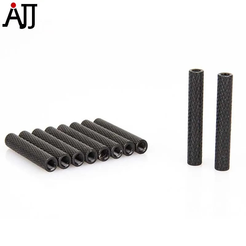 M3 15mm 30mm 35mm Aluminum Textured Spacers Standoff Black 10pcs/Bag for FPV Racing Drone Frame Stand-Off Screws