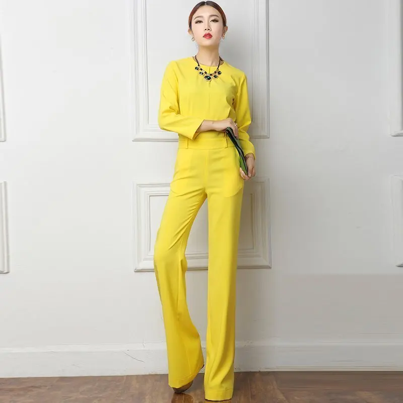 2018 Women Spring Summer Jumpsuit Sexy calf-length Sleeve Bodysuit Office Lady Solid Full Length Straight Jumpsuits