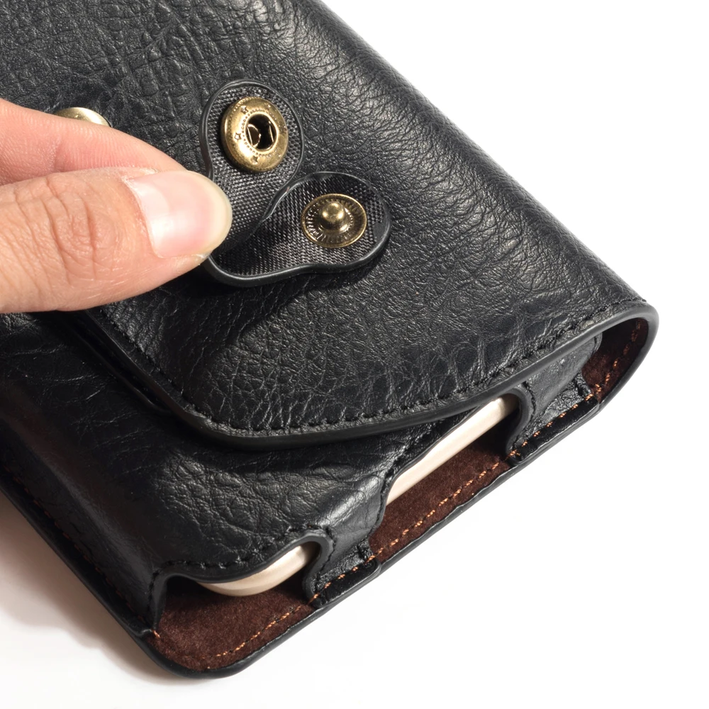 Leather Belt Clip Phone Case Men Waist Bag For iPhone 16 15 14 Plus 13 12 Pro Max,Xiaomi 14T 13T,Redmi Note 11 10 Holster Pouch