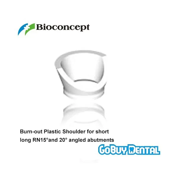 Straumann Compatible Burn-out Plastic Shoulder for short and long RN15 degree and 20 degree angled abutments 090080