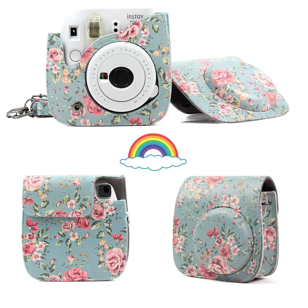 Fujifilm Instax Mini Camera Case Bag PU Leather Cover with