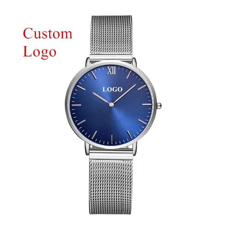 

CL035 Custom Your Logo Classic Watches Women Rose Gold Stainless Steel Mesh Watch OEM Lady Wrist Watches