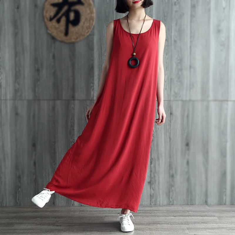 

2019 New Fashion Summer Cotton Vest Dress Women Sleeveless Tank Casual Solid A-line Elegant Dress Vestido RE2467