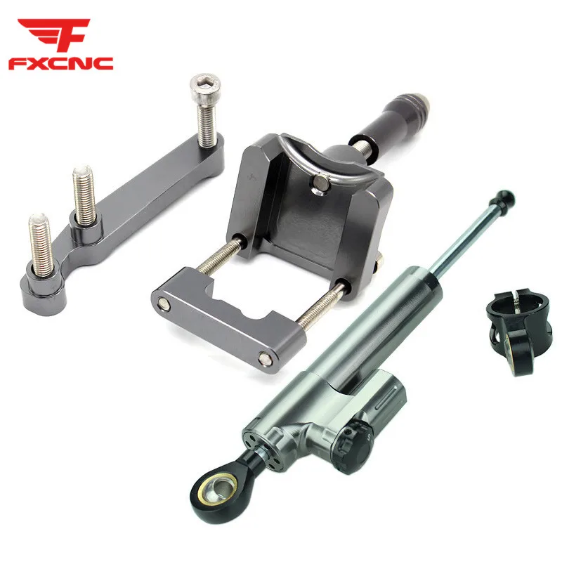 

For Kawasaki NINJA 250R EX250 2008 - 2012 11 Motorcycle Stabilizer Damper Steering Mounting Mount Bracket Holder Support Kit Set