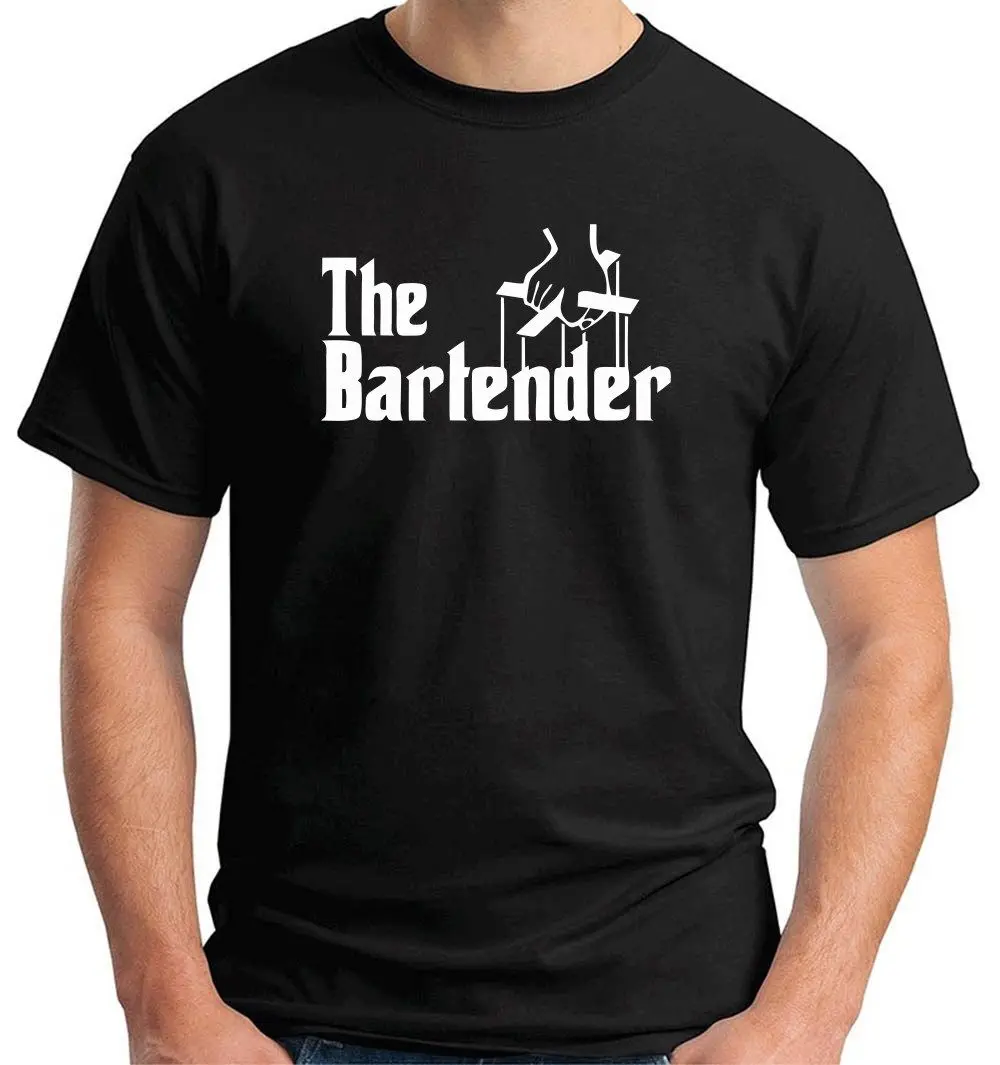 T-Shirt For Male Short Sleeves Men's Maglia Maglietta T-Shirt Br0284 Bar Barman Cocktail Bartender Drink male Tee shirt