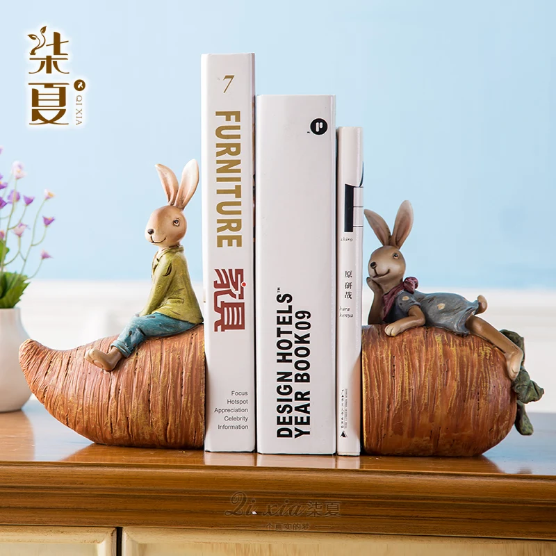 

crafts decor hand wedding cutting dies home Study room decor Home Furnishing Bookends creative resin crafts cute animal ornament