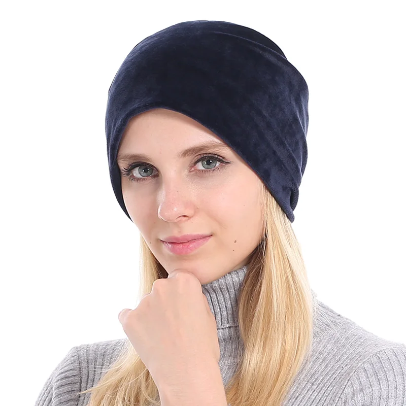 YOUBOME Beanie Hat Women Winter Hats For Women Skullies Beanies Baggy Bonnet Velvet Solid Lady Caps Autumn Female Knitted Hat