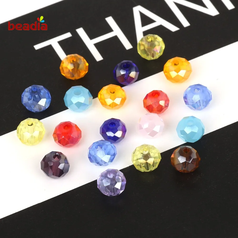 4mm multicolor Cseh Ingó- rondelle Kristálytiszta üvegek wheels gyöngyök számára DIY ékszer mesterségek Összevarrás Öltözet accessor 145pcs