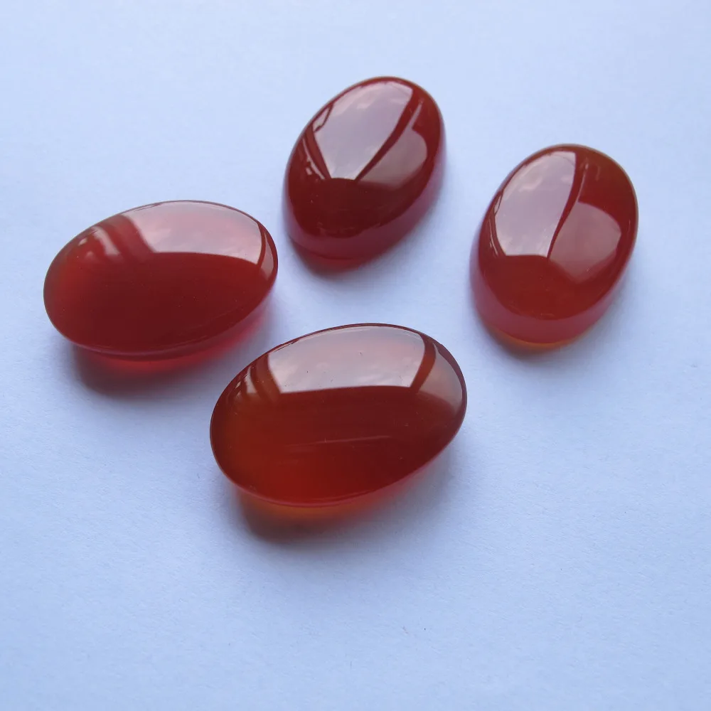 Charming Natural Red Agate Carnelian Bead Cabochon18x26x8mm Oval Gem stone Cabochon fit stone ring Face Jewelry DIY 4pcs/lot