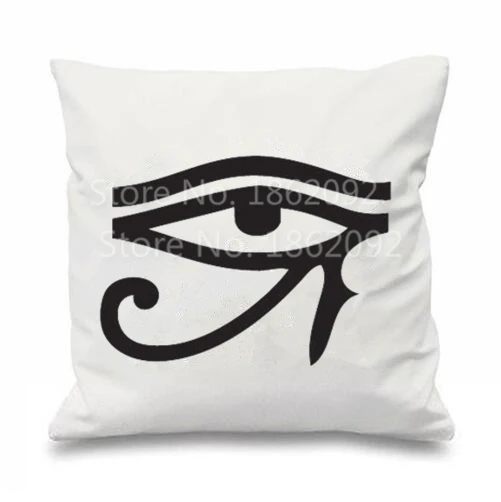 Cool Egyptian Eye Symbol Throw Pillow Case Grunge Religion Cushion Cover Hipster Swag Cross Illuminati Home Decor Two Sides 18