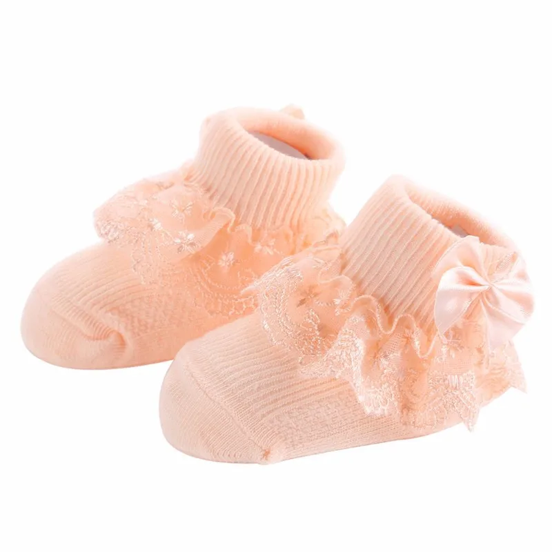 0-24Month Infant Bow Lace Baby Socks For Girls Newborn Cotton Baby Girls Sock Cute Toddler Socks Princess Style Baby Accessories