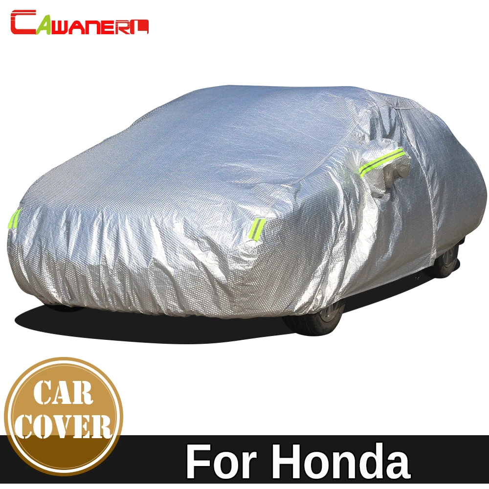 

Cawanerl 3 Layer Cotton Car Cover Waterproof Sun Rain Hail Snow Dust Resistant Cover For Honda Everus XR-V Greiz Jade CR-X Civic