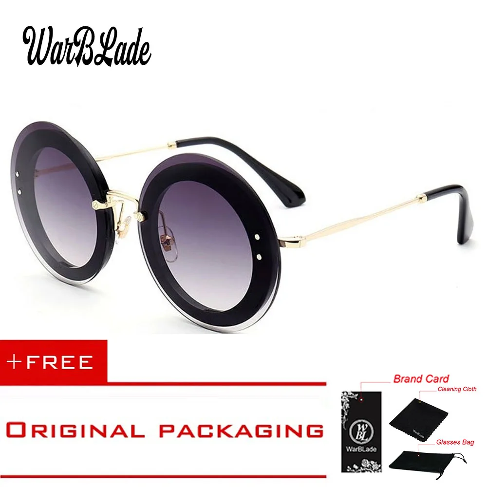 2018 Brand Designer Oversize Sunglasses Women Round Leopard gradient lens big circle clear glasses UV400 Eyewear rimless