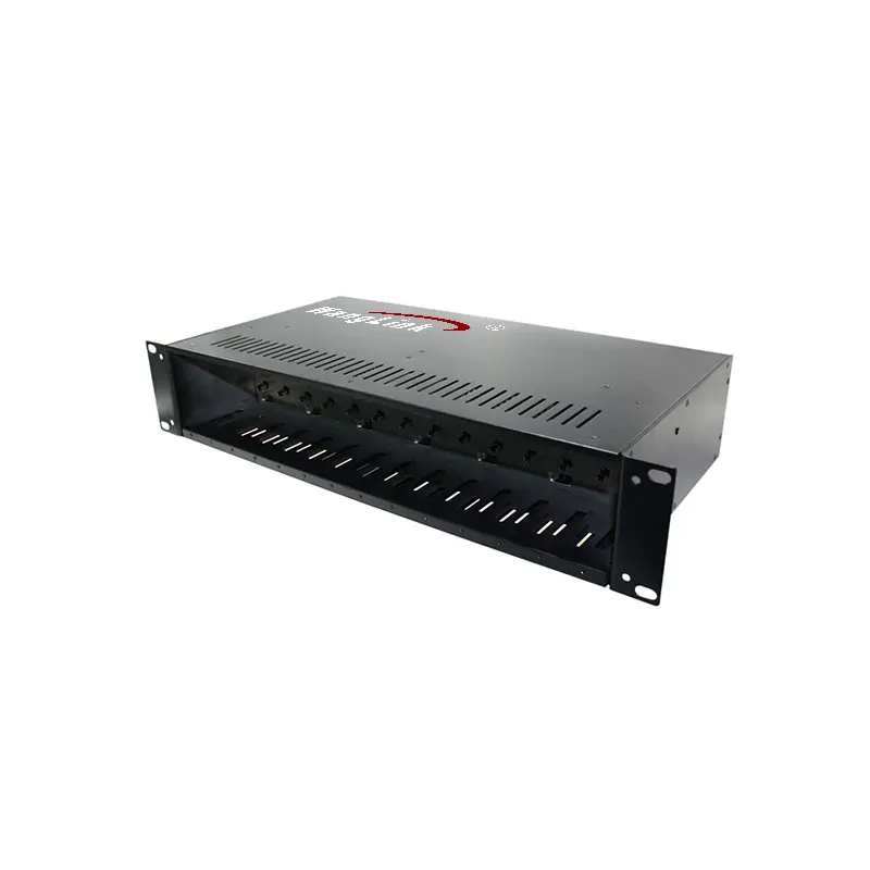 Imagem -05 - Fibra Óptica Media Converter Chassis Double Power Supply 2u 14 Slots 19 Polegadas Rack Chassis