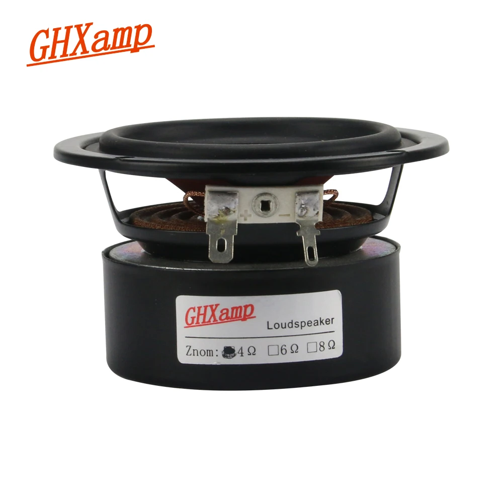 GHXAMP 3 بوصة 4OHM 20 واط كامل المدى المتكلم طبل ورقة Midrange مكبر الصوت مكبرات الصوت للمنزل مسرح الكمبيوتر Hifi لتقوم بها بنفسك 89 مللي متر 1 Pairs
