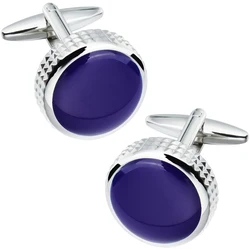 Color Enamel Round Men's Cufflinks For Wedding Dress Shirts Accessories Jewelry