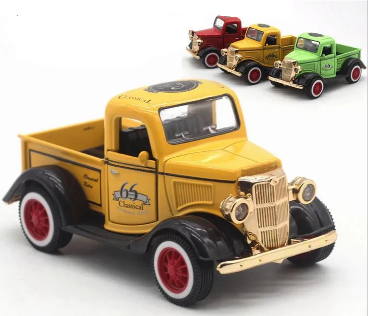 1:36 alloy pull back car model toys, high imitation pickup, metal castings, music flash toy vehicles, free shipping