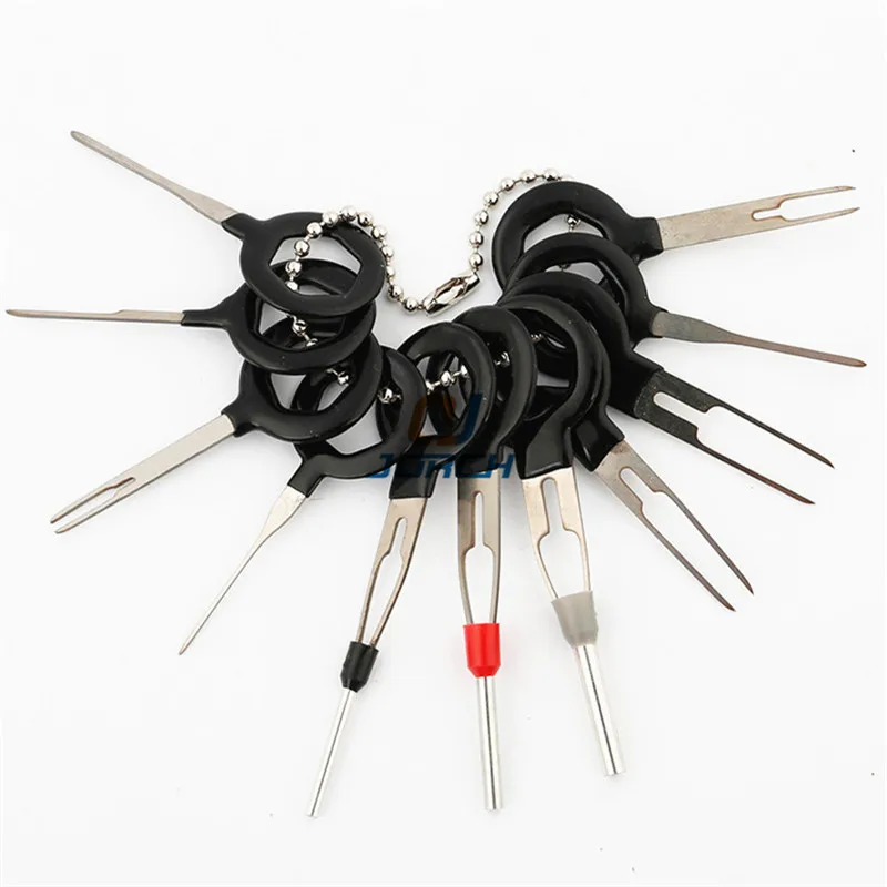 New 11pcs Auto Terminal Removal Tool Car Plug Wire Harness Terminal Extraction Pick Connector Crimp Pin Back Needle Remove Tool