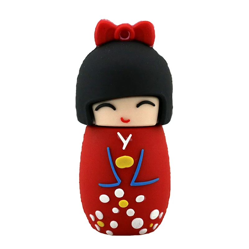 Ổ Đĩa U Búp Bê Nhật Bản Kimono Nữ Usb Bút 4GB 8GB 16GB 32GB 64GB búp Bê Flash Usb Thẻ Nhớ Ổ Quà Tặng Đĩa