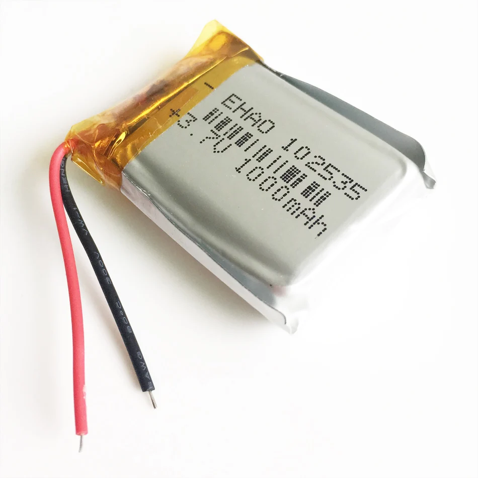 بطارية ليثيوم ليبو قابلة للشحن ، 3.7 فولت ، 1000 مللي أمبير ، 102535 ، بوليمر ، MP3 ، نظام تحديد المواقع ، DVD ، PAD ، مسجل بلوتوث ، سماعة الرأس ، الكتاب الإلكتروني ، الكاميرا