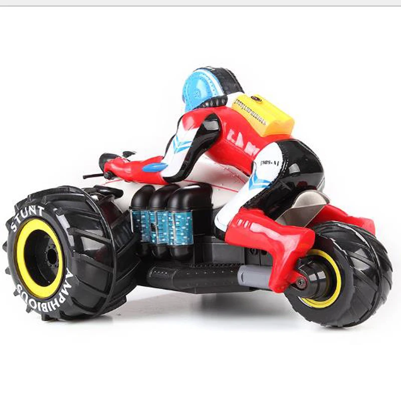 2.4G RC Car Dirt Bike Rock Crawler  Amphibious Radio Control Motorcycle Stunt Racing Vehicle Model Light Electric Hobby Toys