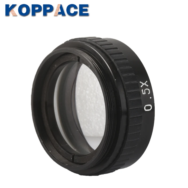 KOPPACE 0.5X microscopio a barilotto singolo obiettivo ausiliario 140mm distanza di lavoro lente per microscopio 42mm dimensioni di montaggio