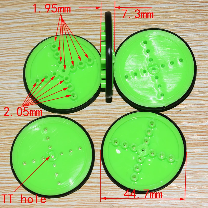 10/100pcs 45MM 2mm TT hole rubber wheel dron rc car plane robot kids toys for boys diy baby accessories montessori WRZ452AG