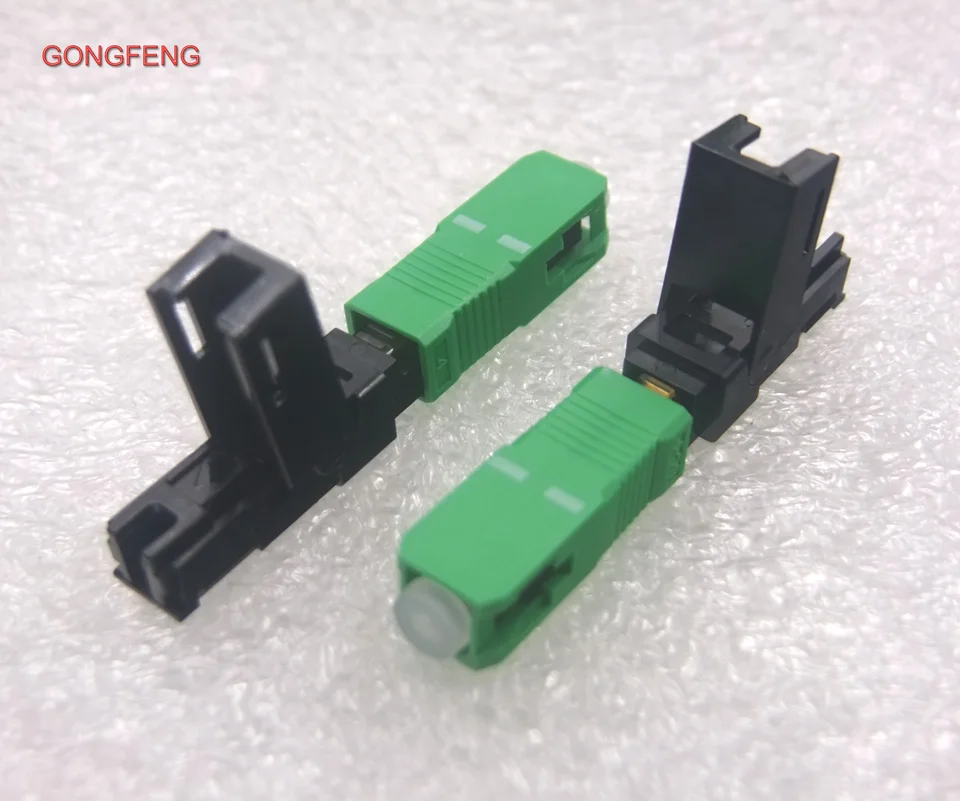 

GONGFENG 100pcs New SC/APC Optic Fiber Quick Connector FTTH Self Push Fast Connector Special Wholesale Free Shipping TO Russia