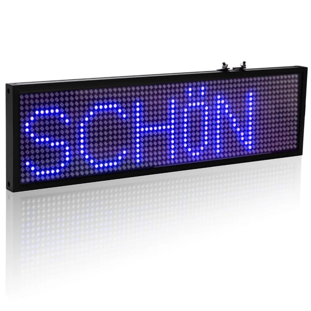 Panneau d'Affichage LED SMD P5 Bleu de 34cm avec Télécommande WIFI, Message Défilant Programmable pour les Entreprises