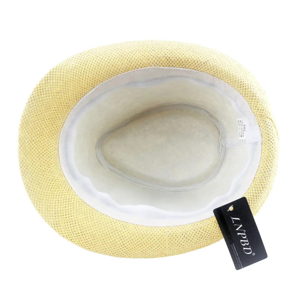 Summer Hats Solid Straw Hat for Women and man Beach Fedoras Casual Panama Sun Hats Jazz Caps 6 Colors 60cm