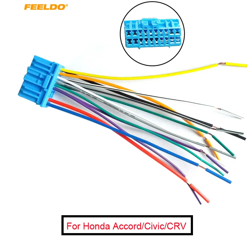

FEELDO 10Pcs Car Audio Stereo Wiring Harness FIT For HONDA/ACURA/ACCORD/CIVIC/CRV Pluging Into OEM Factory Radio CD #AM1686