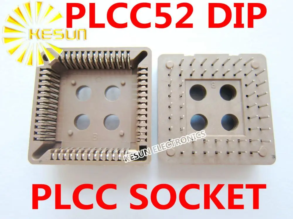 FREE SHIPPING 23PCS PLCC52 PLCC 52pins DIP type IC Socket