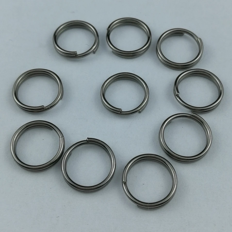 30PCS EDC Camping 10mm Keyring Metal Split Circle Charm Key Ring for Key Flashlight Multi-Tool Accessories J079