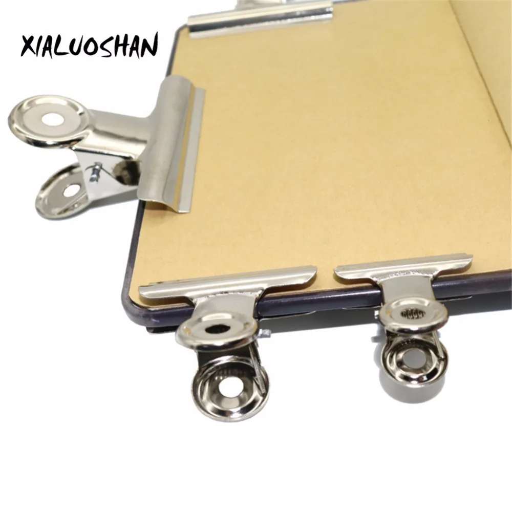 10 Pcs Metal Bill Clip Silver Bulldog Clip Stainless Steel Ticket Clip Stationery Bills Metal Clip Office School Supplies