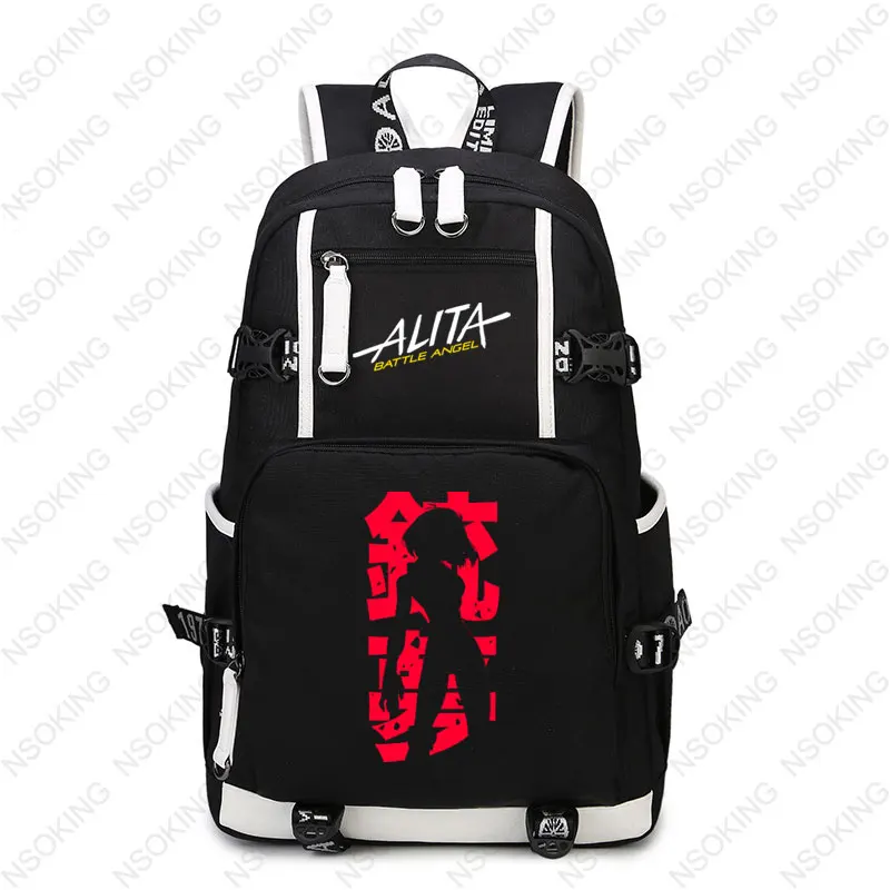 Film Alita BattleBackpack Angel  Student School travel bag New laptop bags Boy girl Unisex Oxford blue Backpacks